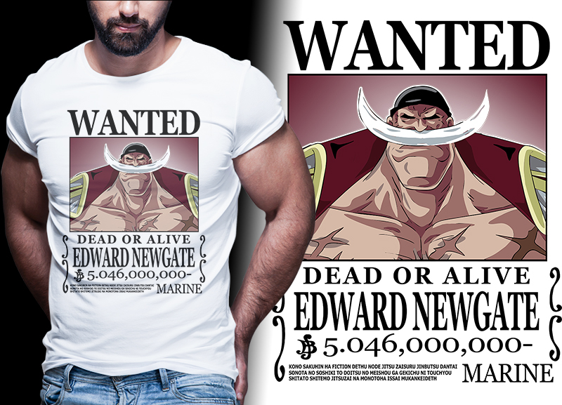 wanted bounty belly anime one piece t shirt design bundle