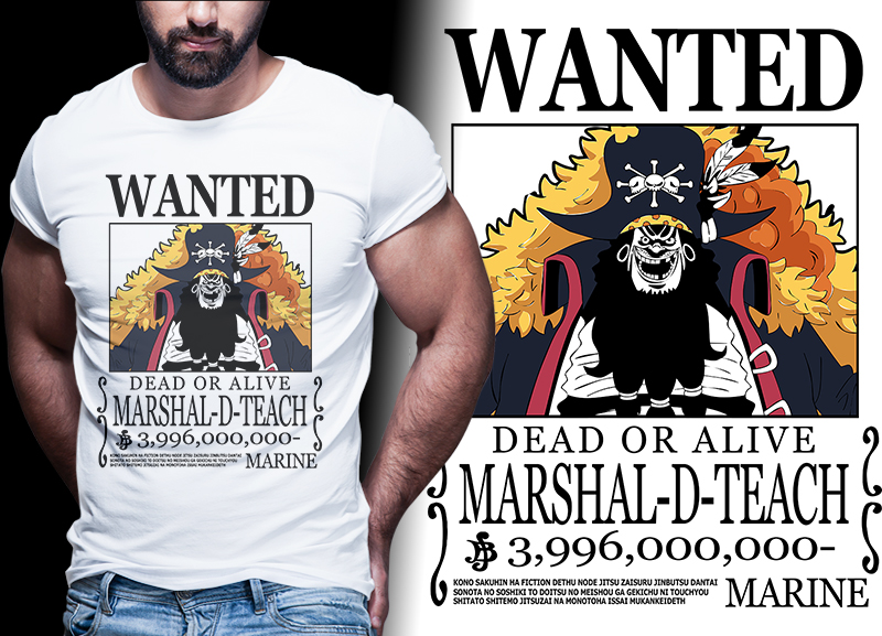 wanted bounty belly anime one piece t shirt design bundle