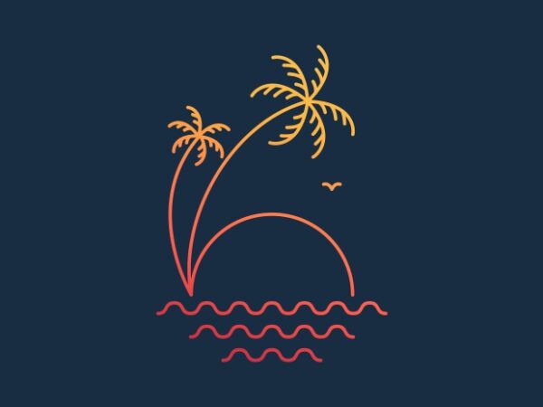 Tropical summer beach vacation 1 t shirt designs for sale