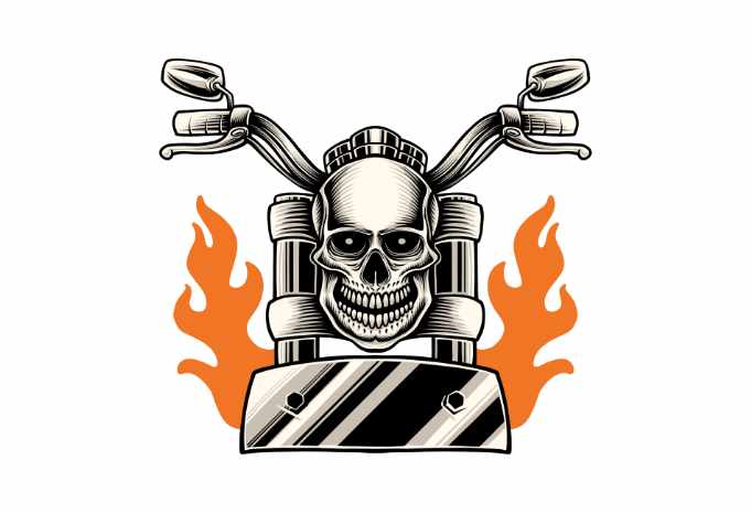 Skull Biker - Buy t-shirt designs