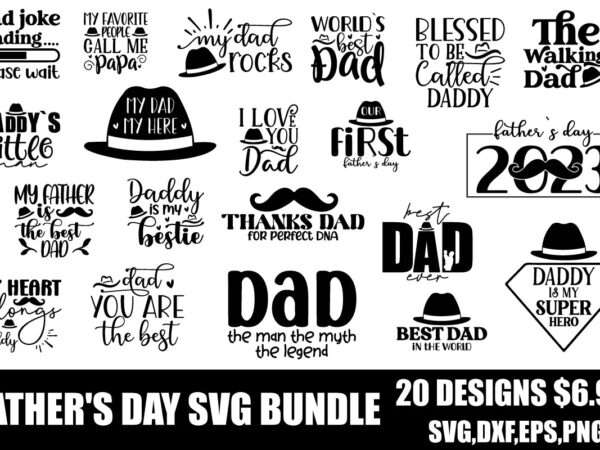 Father`s Day Svg Bundle t shirt graphic design