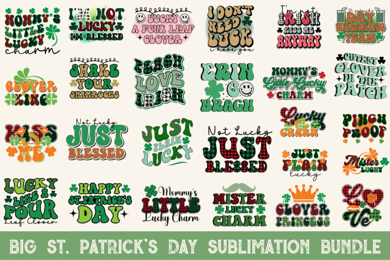 Big St, Patrick’s Day Sublimation Bundle