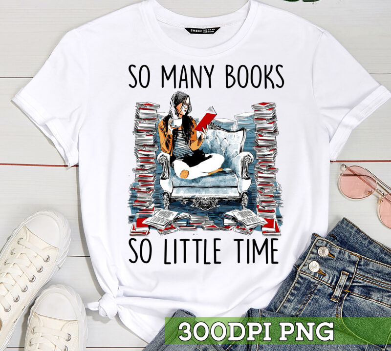 25 Book PNG T-shirt Designs Bundle For Commercial Use Part 1, Book T-shirt, Book png file, Book digital file, Book gift, Book download, Book design