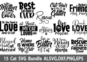 Cat Svg Bundle t shirt vector file