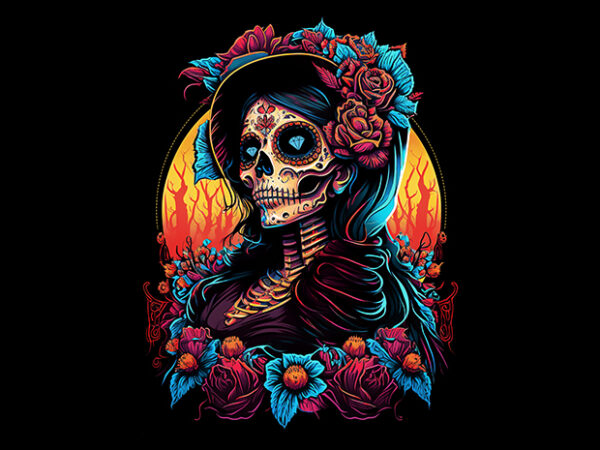 Catrina calavera t shirt vector file