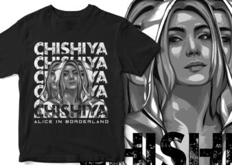 Arisu Graphic T-Shirt, Alice In Borderland, Arisu, Usagi, Graphic T-Shirt Design, Netflix Fan Art