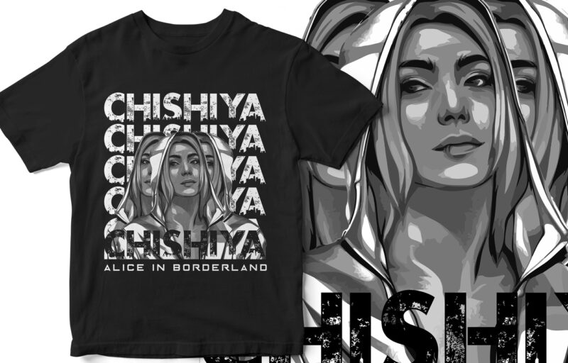 Arisu Graphic T-Shirt, Alice In Borderland, Arisu, Usagi, Graphic T-Shirt Design, Netflix Fan Art