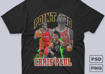 Chris Paul Basketball Bootleg Streetwear T-shirt Design