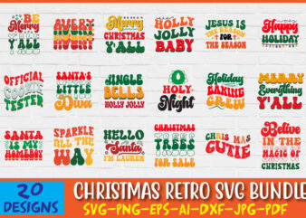 Christmas retro svg bundle