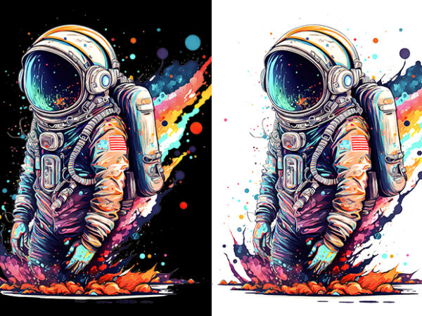 Colorful astronaut t shirt vector file