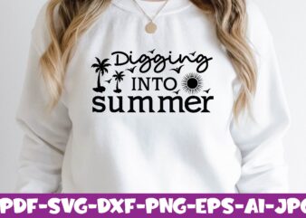 Digging into Summer t shirt vector illustration
