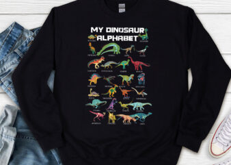 Dinosaur Alphabet Dino ABC Kids Dinosaur Lovers Cute Dino NL t shirt vector illustration