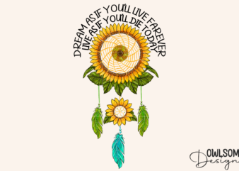 Dreamcatcher Sunflower Sublimation PNG