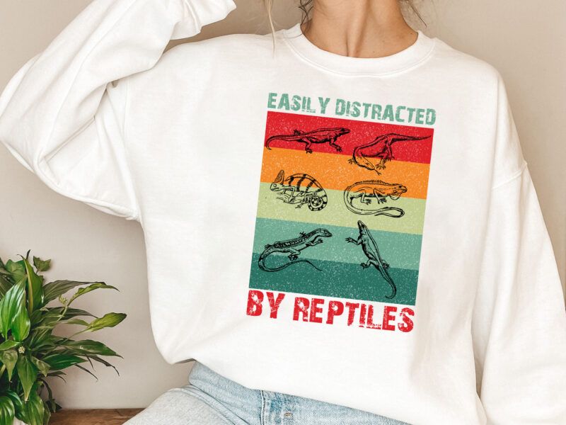 Easily Distracted By Reptiles, Reptile Love, Lizard Love, Reptile Gift, Reptile Lover Gift, Funny Lizard PNG File TL