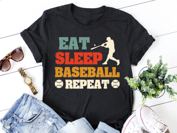 Eat sleep baseball repeat t-shirt design