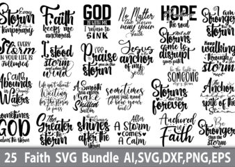 Faith bundle SVG t shirt graphic design