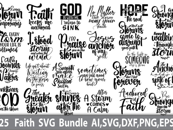 Faith bundle svg t shirt graphic design