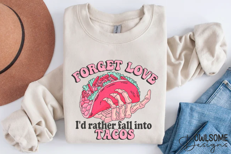 Fall Into Tacos Valentine’s Day PNG