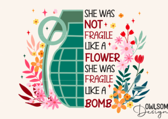 Feminist She Was Fragile Like A Bomb PNG