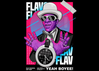 Flavor Flav t shirt graphic design