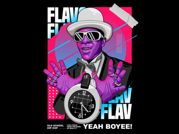 Flavor flav t shirt graphic design