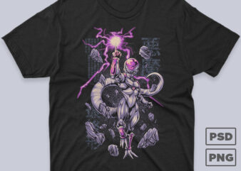 Frieza Dragonball Z Fighters Anime Streetwear T-shirt Design