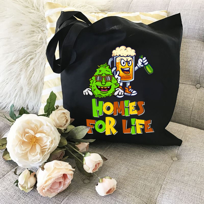 Funny Homies for Life Beer and Weed Buds Weed Cannabis NL