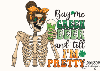 Funny Skeleton Patricks Day PNG