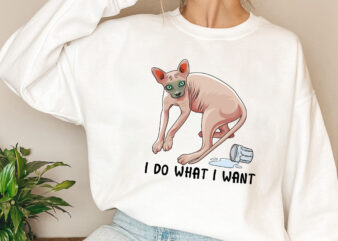 Funny Sphynx Cat I Do What I Want Cat Lady Hairless Cat Lovers NL t shirt graphic design