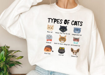 Funny Types Of Cats Cat Breeds Cat Lovers Judgemental Cat NL t shirt graphic design
