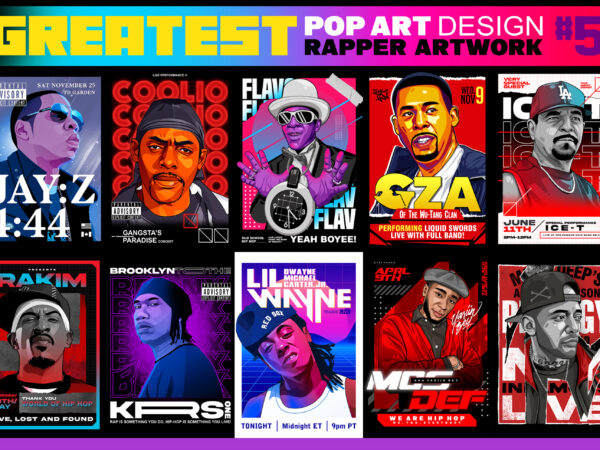 Greatest pop art designs – rapper artworks theme part 5