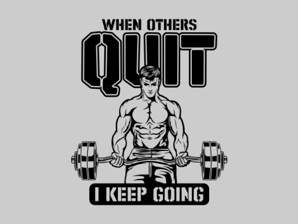 Gym motivation quote t shirt design template