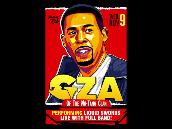 Gza t shirt design template