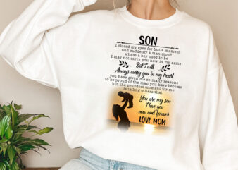 Generic Son Coffee Mug Gift, To Son From Mom, I Closed My Eyes Cup, I Will Always Carry You In My Heart, Mother And Son Mug PL t shirt design template