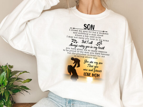 Generic son coffee mug gift, to son from mom, i closed my eyes cup, i will always carry you in my heart, mother and son mug pl t shirt design template