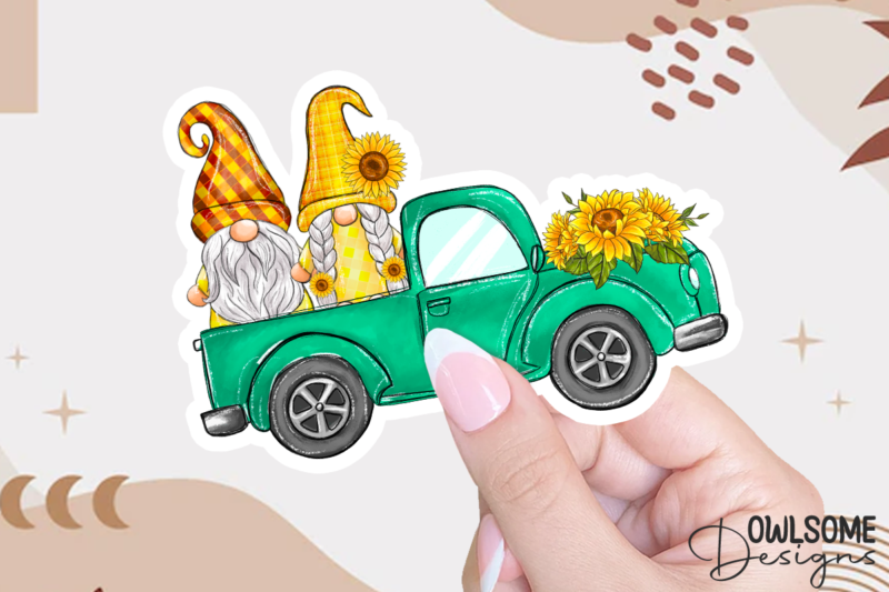 Gnomes On Truck Sublimation PNG