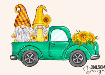 Gnomes On Truck Sublimation PNG