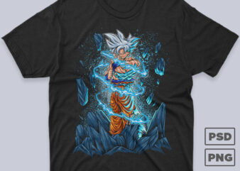 Goku Ultra Instinct Dragonball Z Fighters Anime Streetwear T-shirt Design