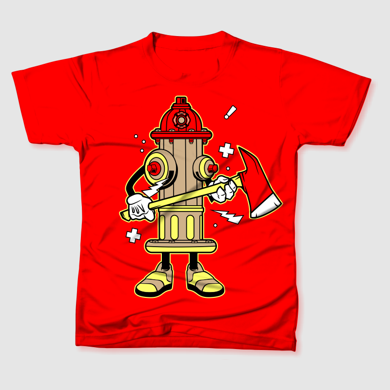 HYDRANT FIRE FIGHTER CARTOON