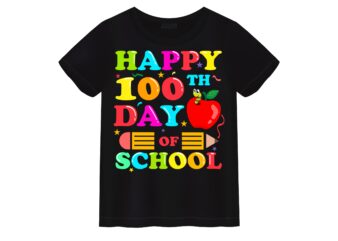 Happy 100th Day of School T-shirt Design