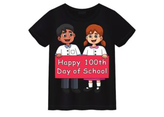 Happy 100th Day of School T-shirt Design3
