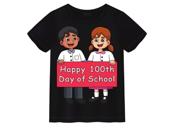 Happy 100th day of school t-shirt design3