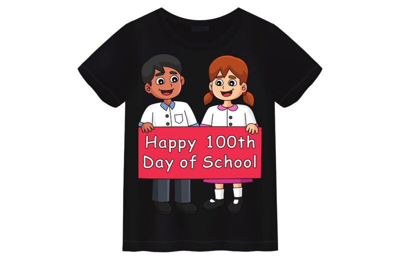 Happy 100th Day of School T-shirt Design3