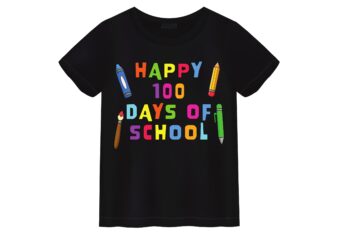 Happy 100th Day of School T-shirt Design4