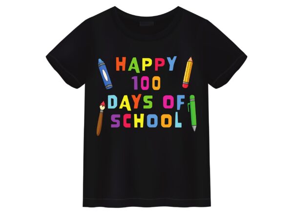 Happy 100th day of school t-shirt design4