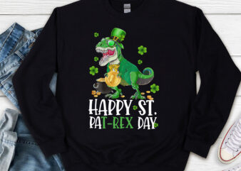 Happy St PaT-Rex Dinosaur Saint Patrick_s Day Patrex Funny Dino NL