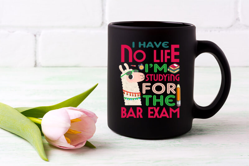 I Have No Life I’m Studying For The Bar Exam Png, Llama Love, School Gift, Funny Gift, School Love PNG File TL