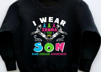 I Wear Zebra For My Son Rare Disease Awareness Month NC t shirt design for sale