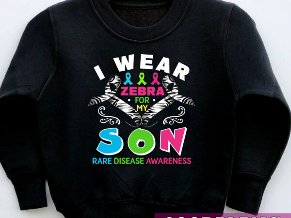 I wear zebra for my son rare disease awareness month nc t shirt design for sale