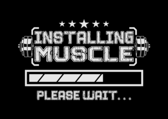 INSTALLING MUSCLE PARODY t shirt design for sale